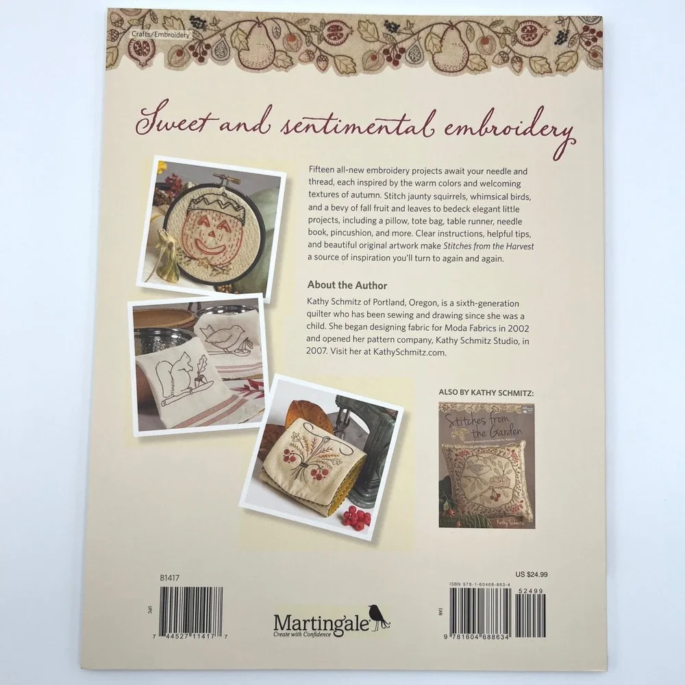 Kathy Schmitz Hand Embroidery Lot Yuletide Harvest Garden Martingale 3 Books